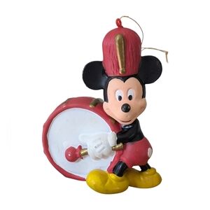 Vintage Mickey Mouse Drummer Ornament Walt Disney Christmas 1990s Hallmark